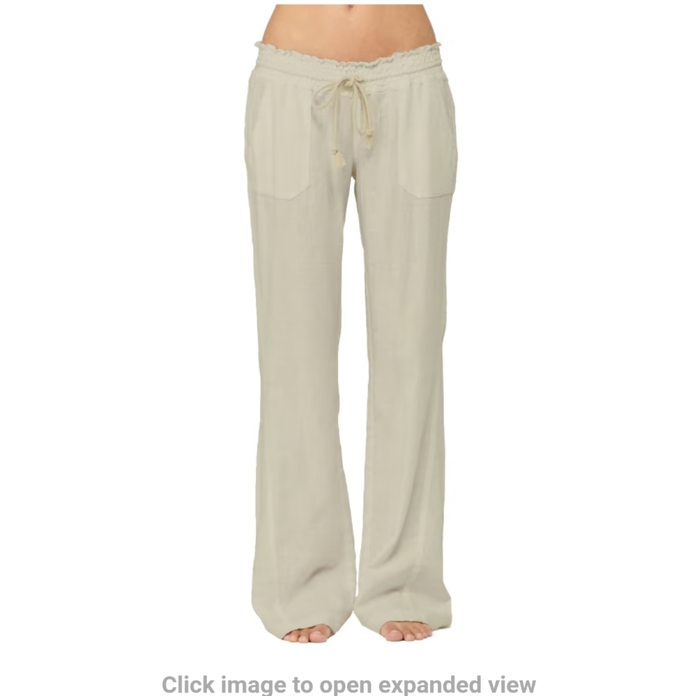 Roxy Oceanside Linen-Blend Wide Leg Pants - Picture 4 of 4
